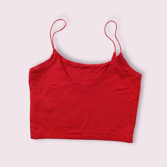 Wilfred Free Tiny Tank Red Spaghetti Strap Crop - Picture 3 of 7
